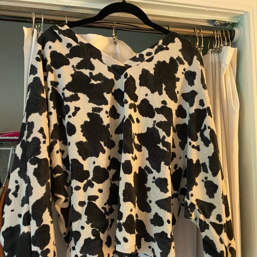 Cow print long sleeve